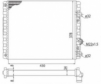 MAGNETI MARELLI 350213778003 -  Радиатор, охлаждение двигателя
